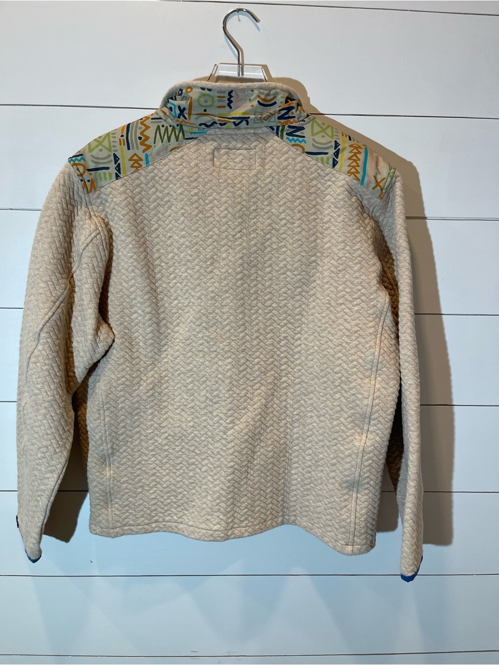 Chubbies Men's Cream Textured Everyday Quarter-Zip Pullover Size Large - Picture 7 of 9